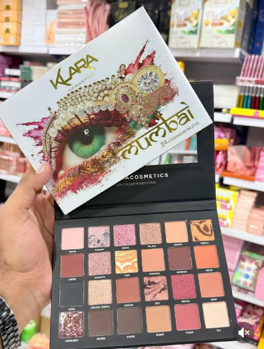 🕌 Klara Cosmetics: Mumbai 24 Color Eyeshadow Palette