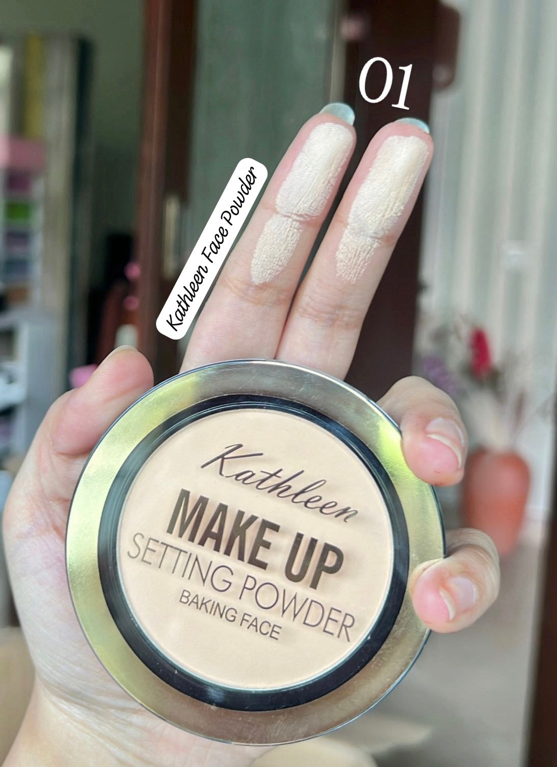 ☁️ Kathleen 2-in-1 Silky Face Powder & Setting Compact